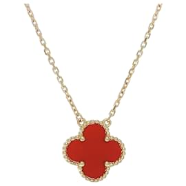 Van Cleef & Arpels Vintage Alhambra Necklace Red