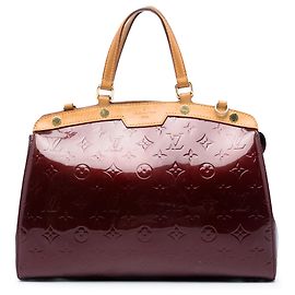Louis Vuitton Red Monogram Vernis Brea MM Rosso Bordò