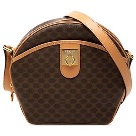 Céline Bolsa transversal Celine em canvas revestido Macadam marrom Marrom