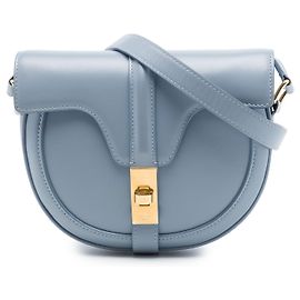 Céline Celine Besace 16 en cuir de veau bleu Small Bleu Bleu clair