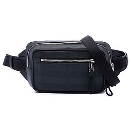 Burberry Black London Check Coated Canvas Belt Bag Black