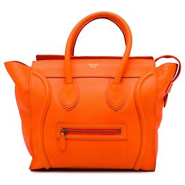 Céline Sac cabas Celine Orange Mini en cuir Orange