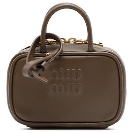 Miu Miu Bolsa Softy Beau em microcouro marrom Marrom Caqui