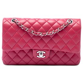 Chanel Pink Medium Classic Lambskin Double Flap Rose Autre