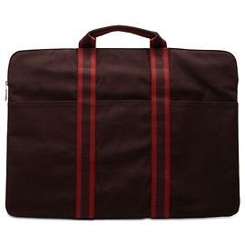 Hermès Red Toile Fourre Tout Porte Documents Rosso Bordò