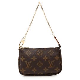 Louis Vuitton Brown Monogram Mini Pochette Accessoires Brown