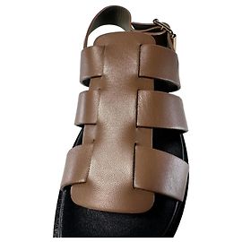 Marni Fussbett Leather Cage Sandals Brown 39.5 Brown
