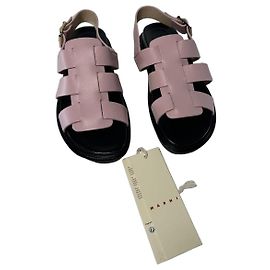 Marni Fussbett Leder Sandalen - Pink - 39 Pink