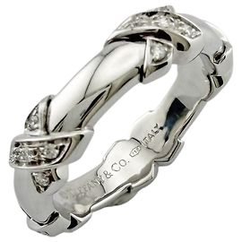 Tiffany & Co. Signature Cross X Ring White