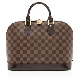 Sac à main Louis Vuitton Vintage Damier Ebene Alma PM Marron