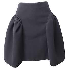 Simone Rocha Balloon Mini Skirt in Black Wool Black