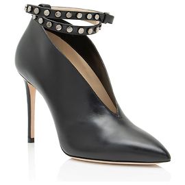 Jimmy Choo Leather Studded Lark Bootie- Size 7.5 / 37.5 Black