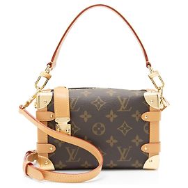Louis Vuitton Monogram Canvas Side Trunk PM Schultertasche Braun