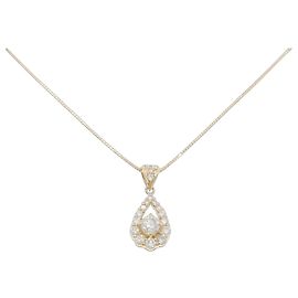 Autre Marque Collier en diamant Au750 Doré