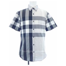 Camicia a maniche corte Burberry Marrone Nero Beige
