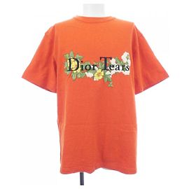 Camiseta de algodón Dior DENIM TEARS Naranja