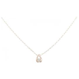 Autre Marque Collana in oro rosa K10 e diamanti Rosa