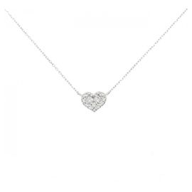 Autre Marque Ponte Vecchio Au750 Diamant-Herz-Halskette Silber