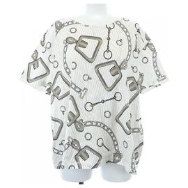 Hermès Camiseta de algodón efecto Kaleidoscope Hermes Blanco Beige