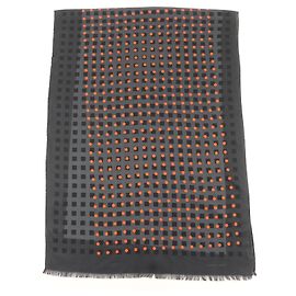 Hermès Hermes Stall Dot Großer Kaschmir-Schal Braun
