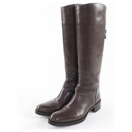 Autre Marque Botas de couro Sartore Bronze Castanho escuro
