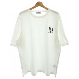 Hermès Camiseta de algodón Hermes XXL Blanco