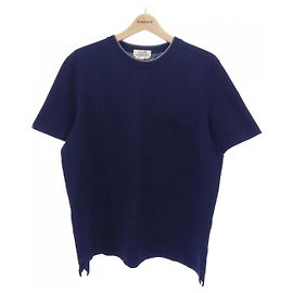 Hermès Camiseta de algodón Hermes XL Azul Azul marino
