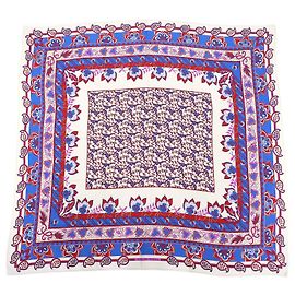 Pañuelo de seda Hermès Blanco Roja Azul Crudo