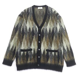 Céline Cárdigan CELINE de mohair cepillado con bordado Verde