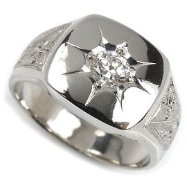 Autre Marque Pt900 Platin Diamantring Silber