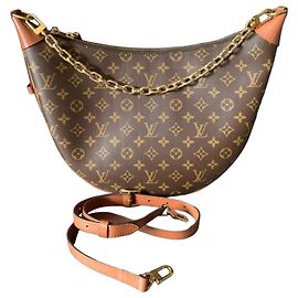 Louis Vuitton Bolsa Hobo Loop Monogram Marrom Monograma