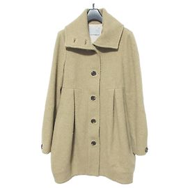 theory luxe Wool Angora Blend Coat Beige