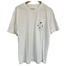 Camiseta de algodón con bordado de bolsillo Givenchy Blanco