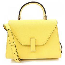 Sac Valextra ISIDE en cuir de veau souple Jaune