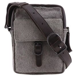 Borsa a tracolla 2way in pelo di vitello e pelle di vitello Bottega Veneta Marrone