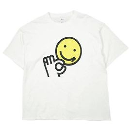Autre Marque Acy SMILEy TEE Cotton Polyurethane T-shirt White