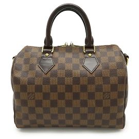 Bolsa 2way Louis Vuitton Speedy Bandouliere Damier Marrom