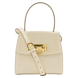 Céline Bolsa de mão 2way em couro de vitelo Celine Branco