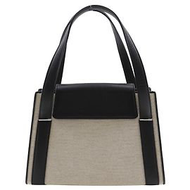 Autre Marque MORABITO Calf Canvas 2way Tote Bag Black Grey