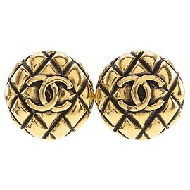 Orecchini Chanel Coco Mark Matelasse D'oro