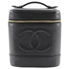Pochette Chanel Vanity en Caviar Noir