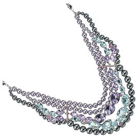 Collar Clay Large Crystal de Swarovski Plata
