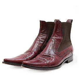 Dolce & Gabbana Bottines Chelsea en peau d'anguille Dolce&Gabbana Marron Bordeaux