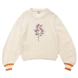Fendi cashmere mink embroidery knit pullover Other Cream