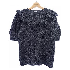 Miu Miu Top Schwarz Silber