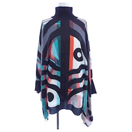 Hermès Top de seda Hermes Marrom Preto Branco