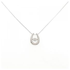 Autre Marque Collier en forme de fer à cheval avec diamants en PT900 PT850 Argenté