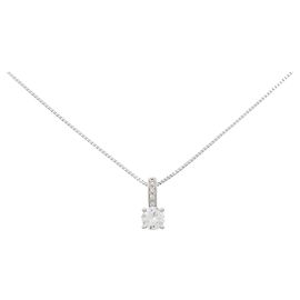 Autre Marque Colar de platina e diamantes Prata