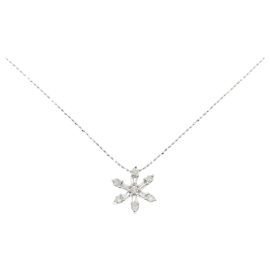 Autre Marque Au750 Weißgold-Diamantkette Silber