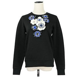 Chanel Camellia Corsage Sweatshirt Schwarz